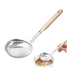 Mesh Food Sil Skimming Grease Spoon, Rostfritt stål Skimmer Spoon - Mesh Food Sil Hot Pot Skimmer | Slitstark skimmersked för tvätt Sköljning och tömning