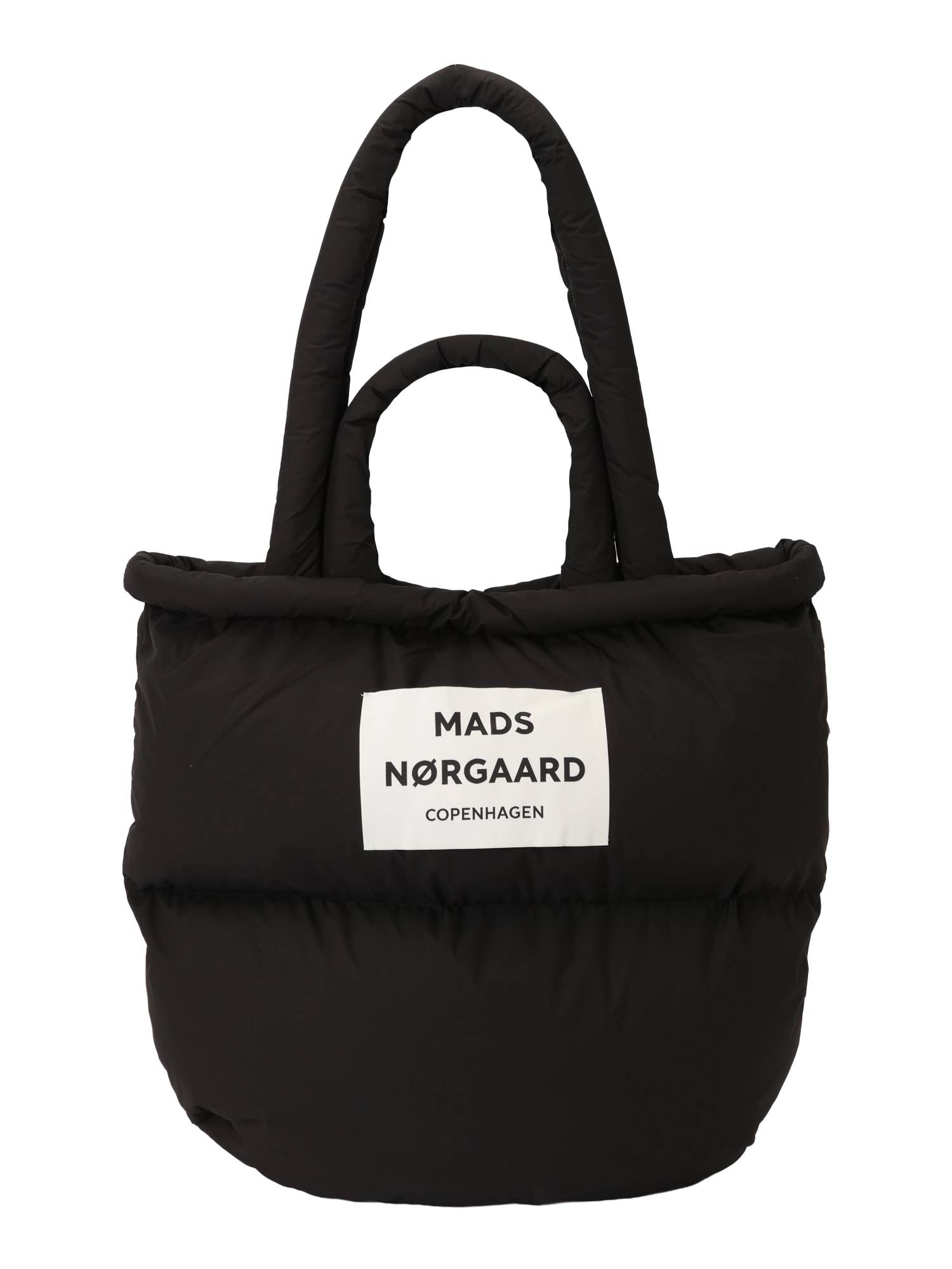 MADS NORGAARD COPENHAGEN Shoppingväska svart / off-white