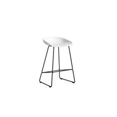 HAY AAS 38 Bar Chair Low SH: 64 cm - Black Powder Coated Steel/White