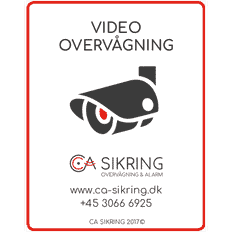 Videoovervågning skilt (5 Styk)