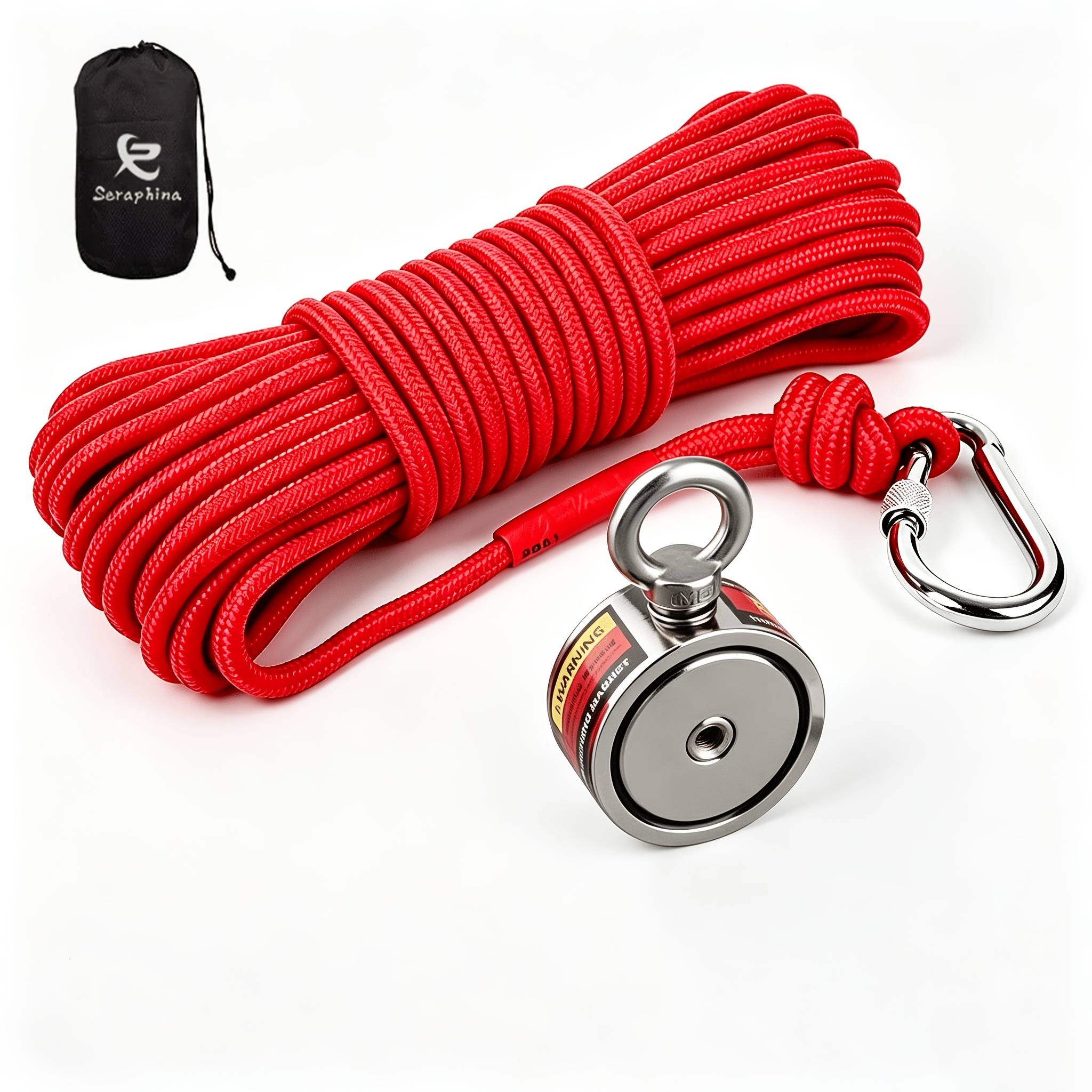 Fishing Magnet Kit, Double-sided Recovery Magnet With 10m Durable Rope And Portable Storage Bag, Heavy-duty Magnet Set For Fishing And Magnetic Recovery Salvage