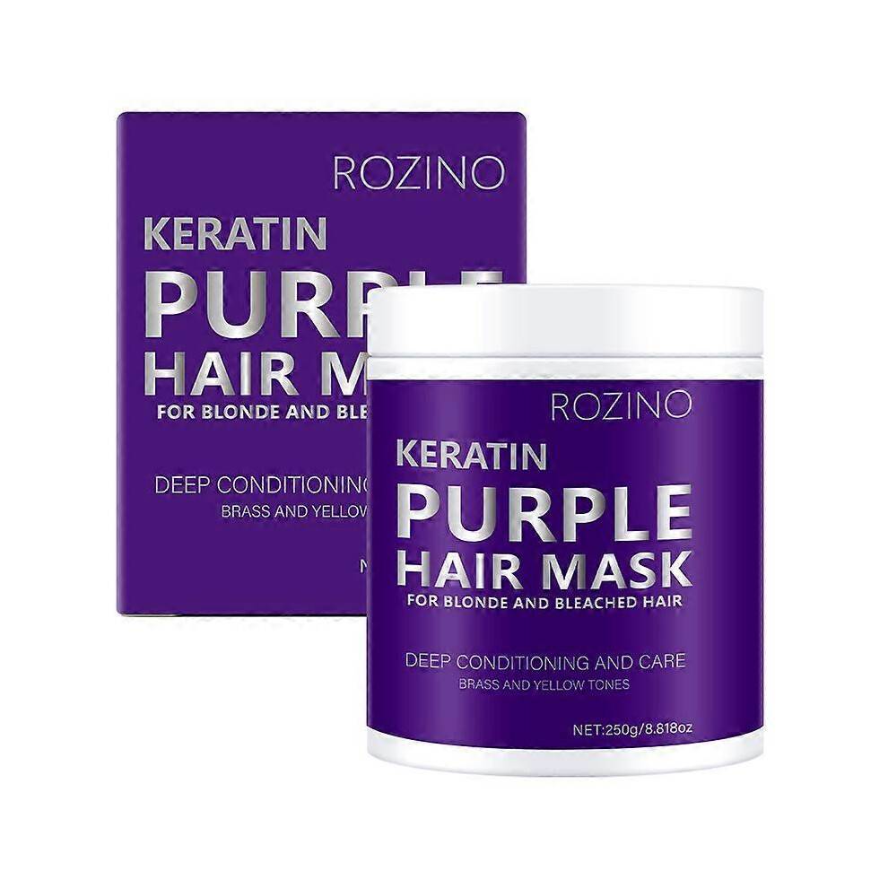 (1PC) 1-5x Purple Hair Mask- Blonde Hair Purple Toner - Purple Hair Mask for Blonde, Silver & Platinum Hair - Removes Yellow Brassy Color