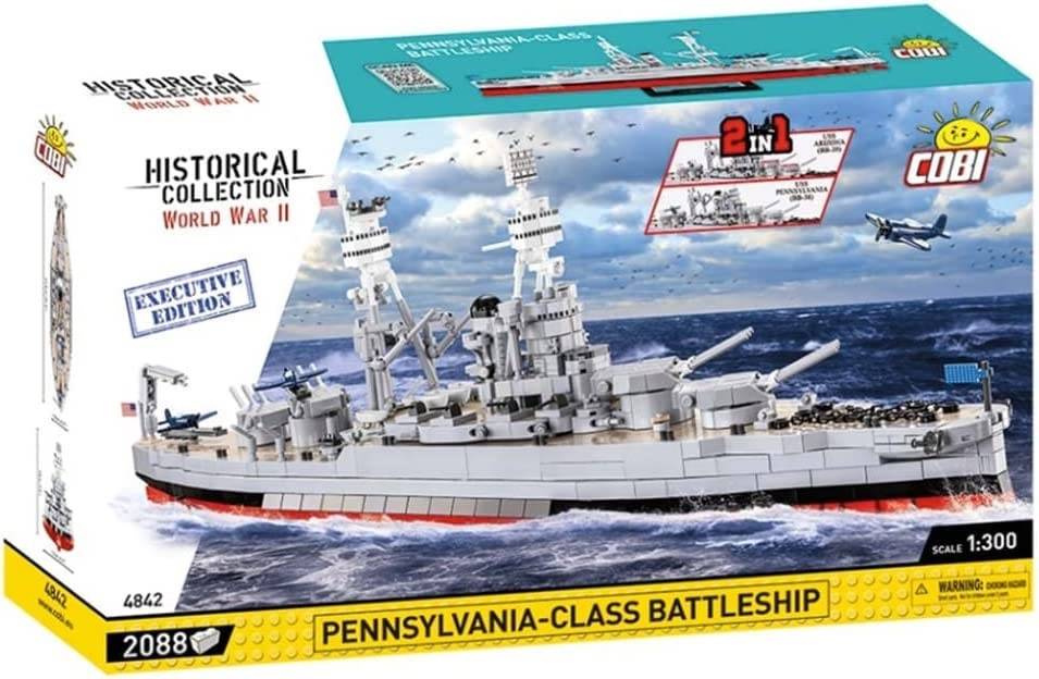 Cobi World War II 2 In 1 Arizona + Pennsylvania Exec Edition 2088 Pcs