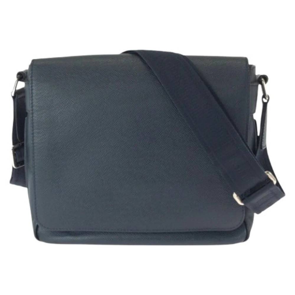 Louis Vuitton Vintage Pre-owned Messenger Bag - Vintage - Herre - Blå - ONE SIZE - Uld