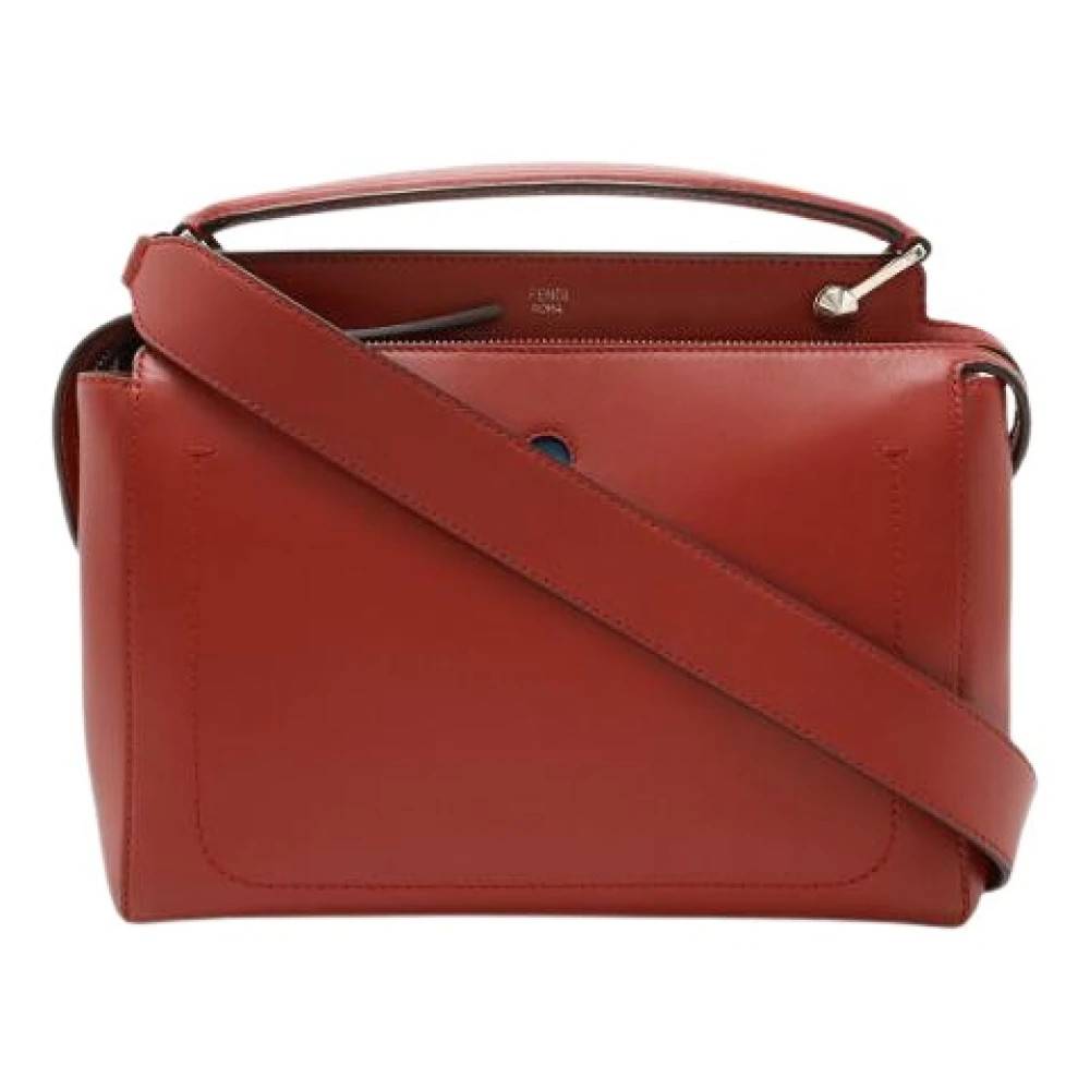 Fendi Vintage Pre-owned Dotcom Leather 2Way Håndtaske - Vintage - Dame - Rød - ONE SIZE - Uld