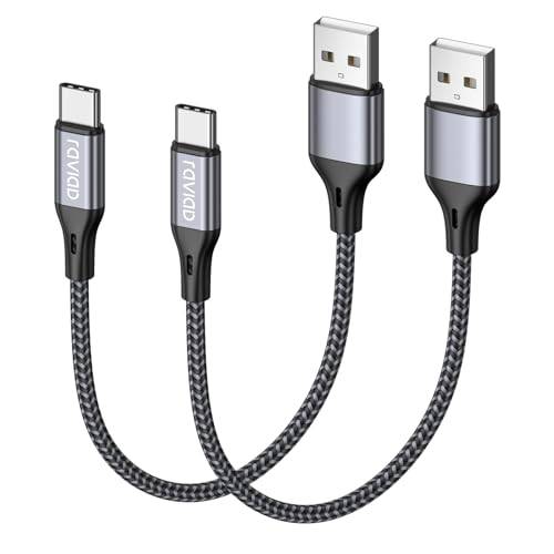 RAVIAD USB C Kabel Kurz 50CM 2Stück, 3.1A Ladekabel USB C Schnellladekabel