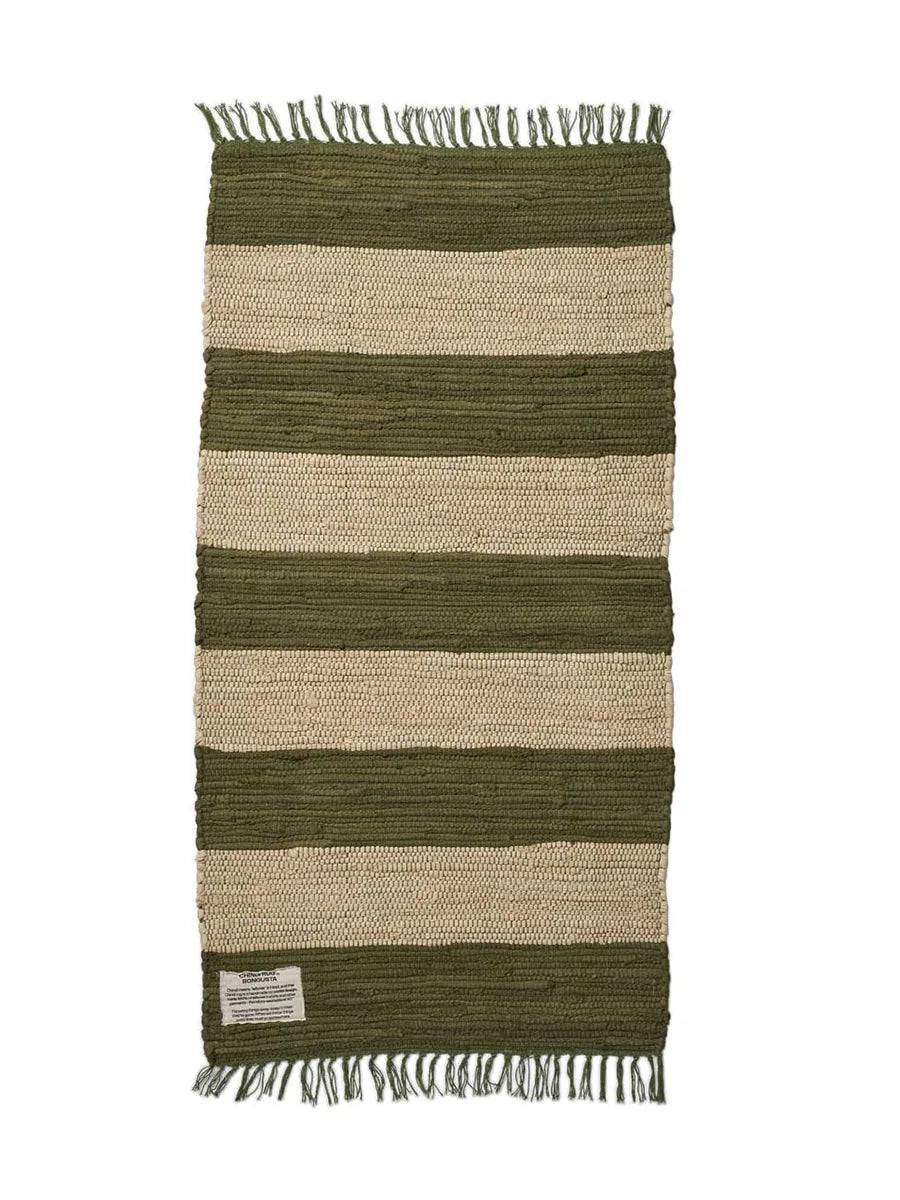 Chindi tæppe, 60x120 cm fra Bongusta Army Beige - Jacobsen Plus