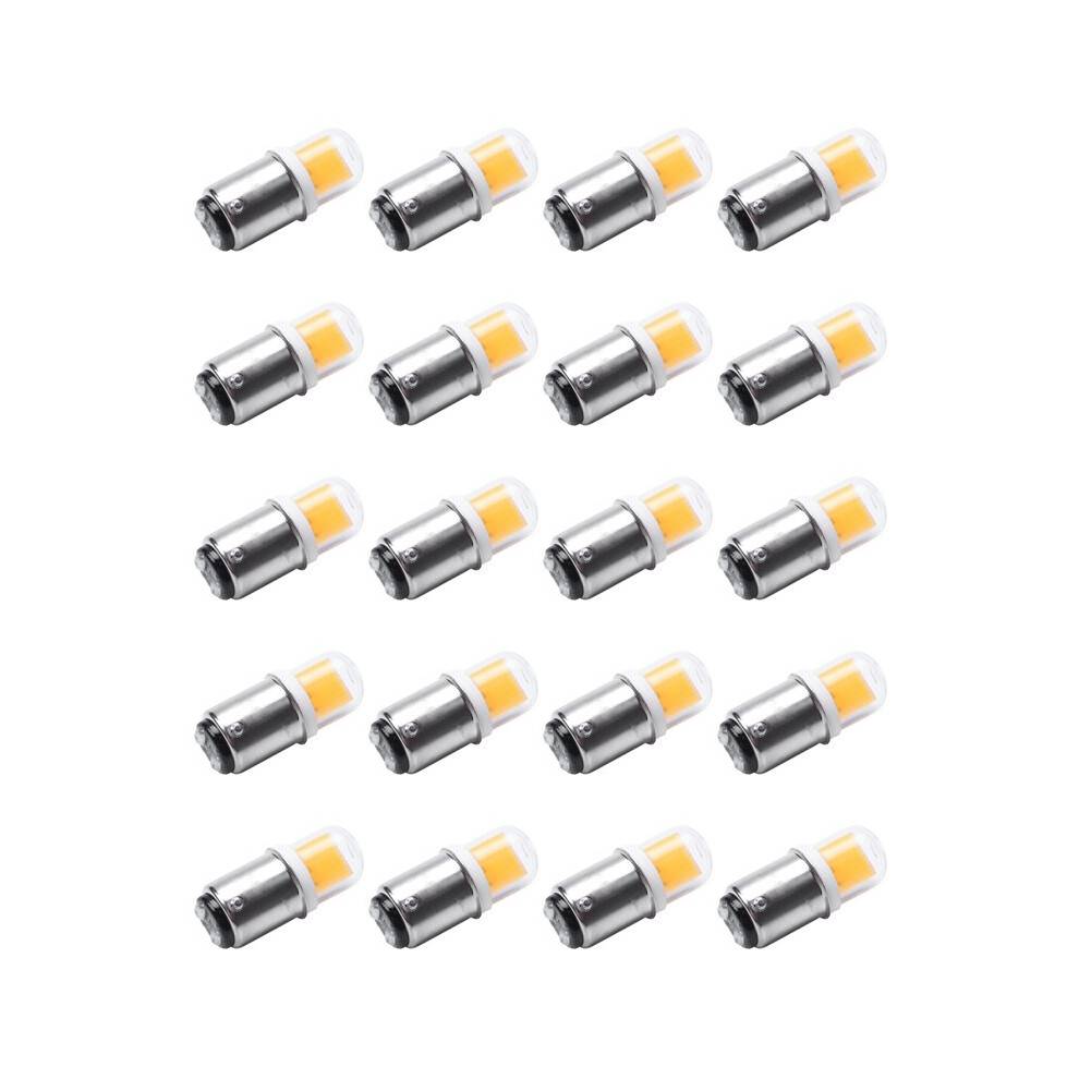 20X BA15D Led Light Bulb 3W 110V 220V AC Non-Dimming 300 Lumens COB 1511 Led Lamp White Warm White(Warm White)