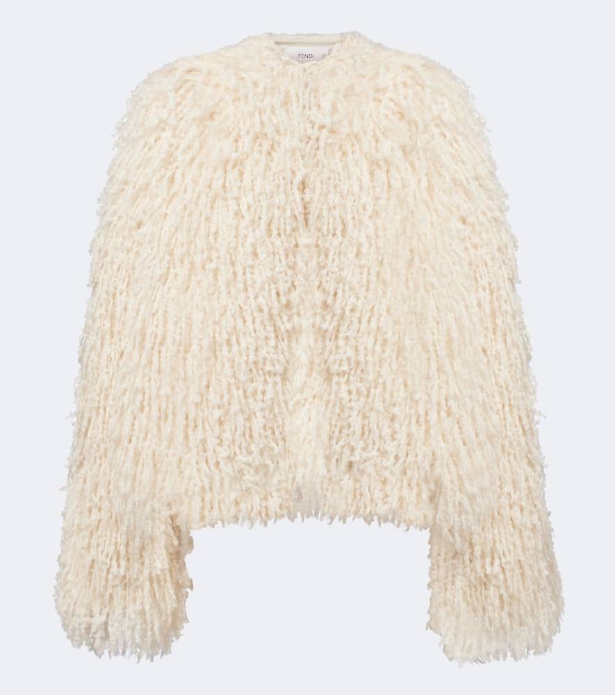 Fendi Mohair, cashmere, silk, and wool jacket