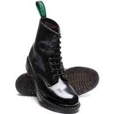 Solovair 8 Eye Derby Boot - Black Greasy - G - Wide - 7