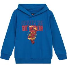 LEGO kidswear/LEGO børnetøj Lwsaku 701 Hooded Sweatshirt Str 128 cm - Blue Sweatshirts hos Magasin