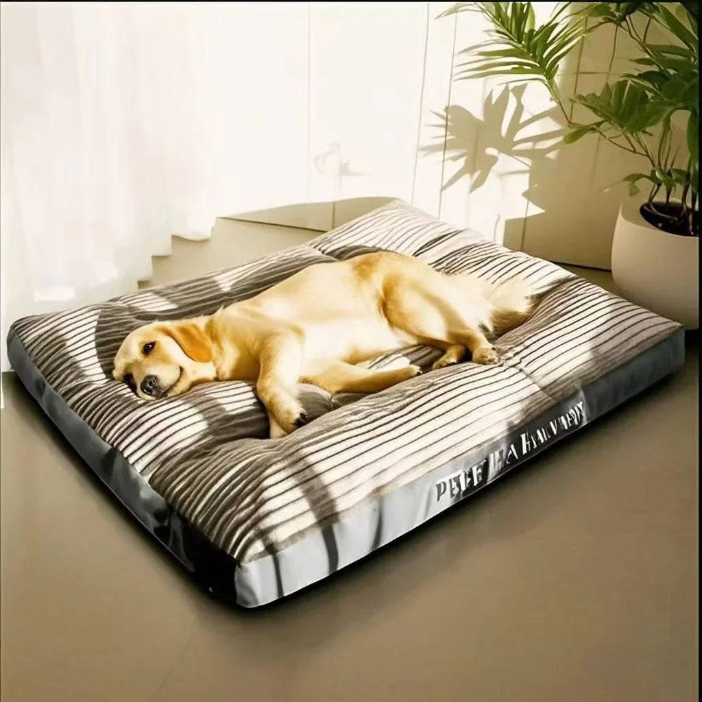 Corduroy Dog Bed Mat – Thick Washable Sofa Pad for Medium & Large Dogs - Light gray / XL 78x58x7cm / SP