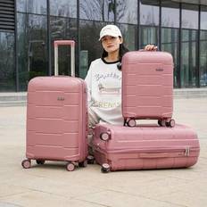 Suitcases, Cross-Border Large-Capacity Suitcases, Men's Explosion-Proof Password Suitcases, Multi-Color Suitcases, Universal Wheel Boarding Trolley Ca - P1 Rose Gold - 20 inch,24 inch,28 inch,3-piece Set