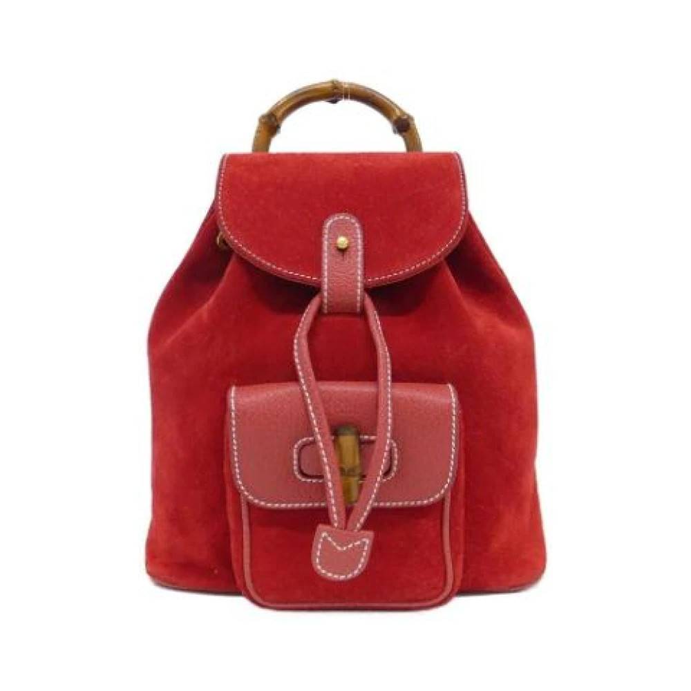 Gucci Vintage Pre-owned Vintage Rygsæk - Vintage - Dame - Rød - ONE SIZE - Uld
