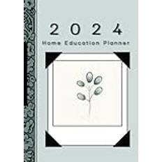 2024 Home Education Planner: Vintage cover with polaroid: honesty seed pod