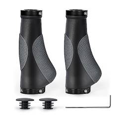 PRUNUS Fahrradgriffe Ergonomisch 22mm, Fahrrad Griffe/Lenkergriffe MTB mit Doppel-Lock-On-Design, Fahrradlenker Griffe für MTB,Rennrad,BMX,Scooter u.s.w.