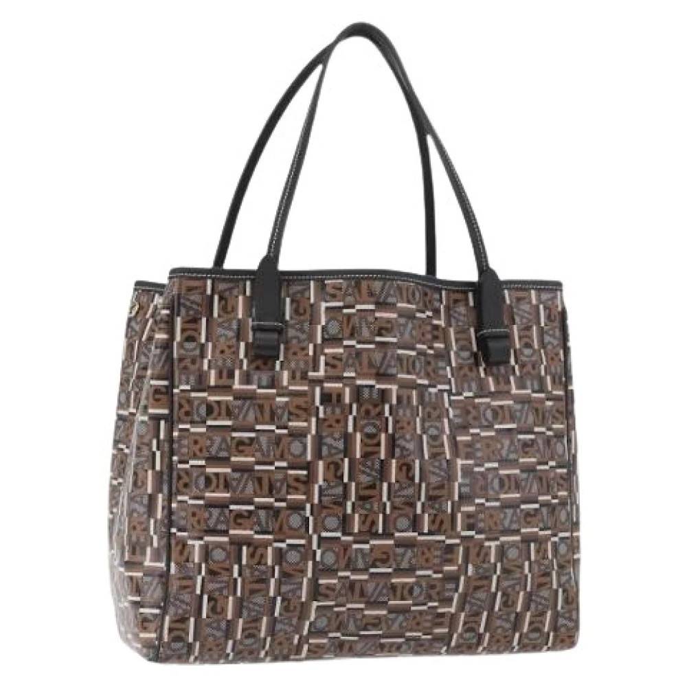 Salvatore Ferragamo Pre-owned Pre-owned Tote Bag - Vintage - Dame - Brun - ONE SIZE - Læder