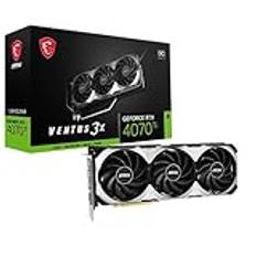 MSI Gaming GeForce RTX 4070 Ti 12 GB GDRR6X 192-bitars HDMI/DP Nvlink Tri-Frozr 3 Ada Lovelace arkitektur grafikkort (RTX 4070 Ti Ventus 3X E 12G OC)