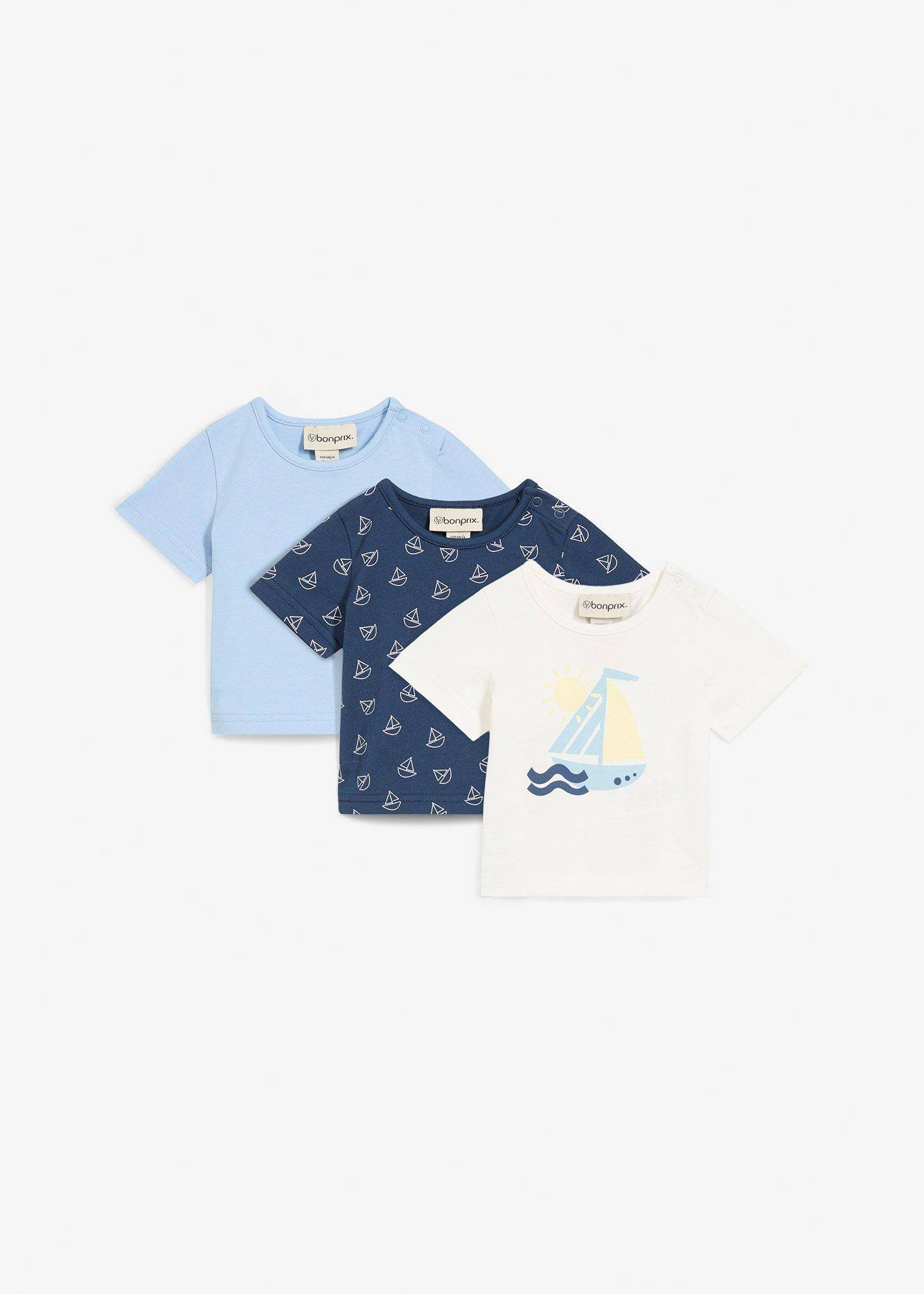 T-shirt av ekologisk bomull för bebisar (3-pack)