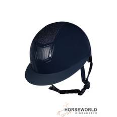 HKM Ridehjelm Lady Shield Shiny Diamond - Deep Blue m. Glimmer