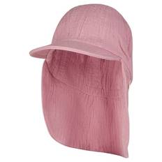 Sterntaler Skärmhatt med nackskydd muslin sammet rosa