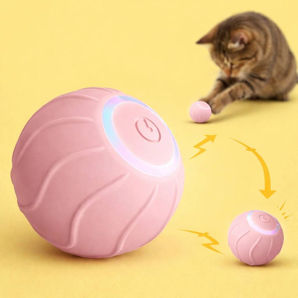 Automatisk Rullande Boll för Katt | Djurslottet Rosa