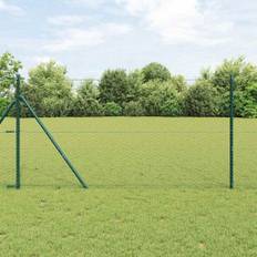 vidaXL Hegn med stolper Grå 1.2 x 100 m PVC-belagte stål