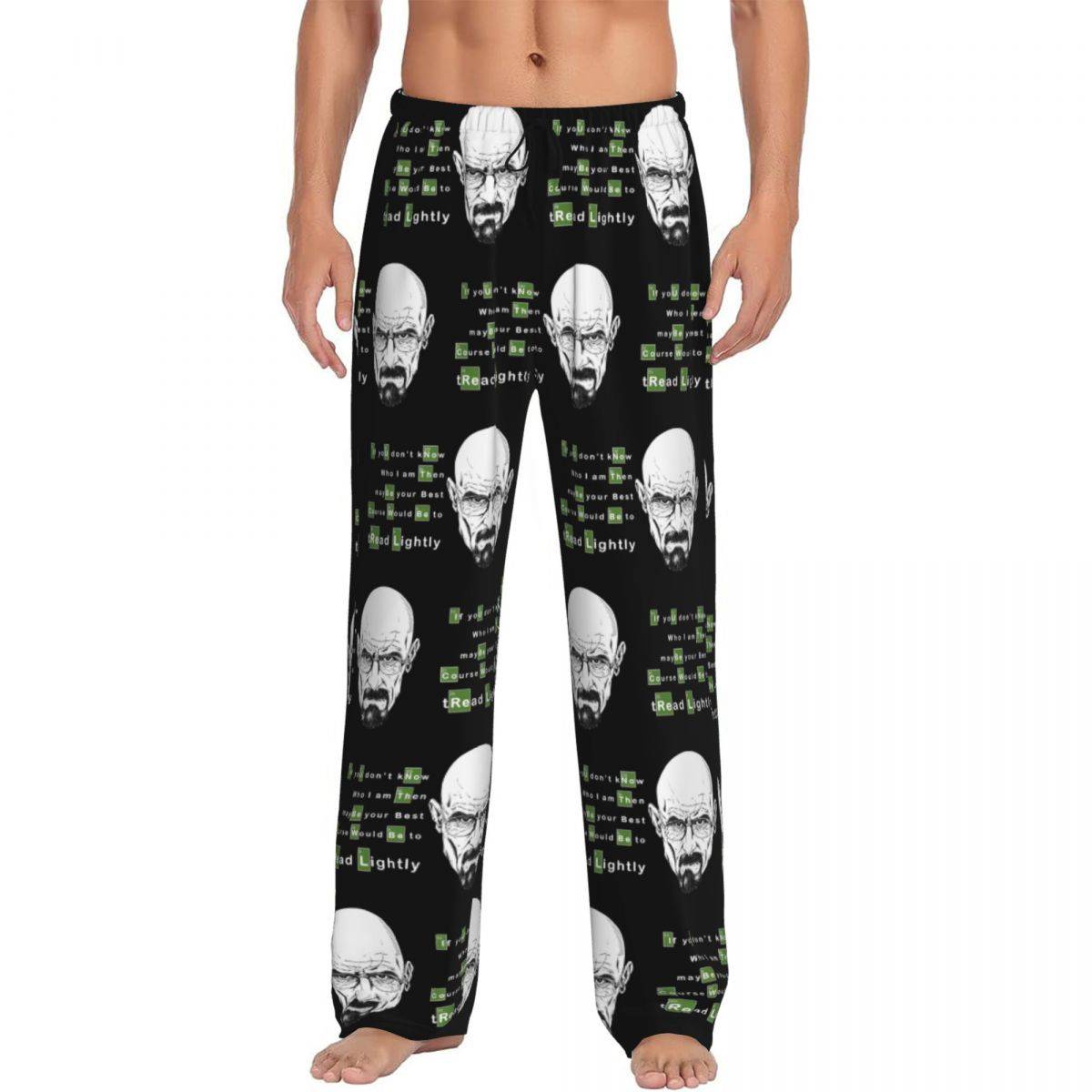 Custom Breaking Bad Pajama Pants Men's TV Show Lounge Sleep Stretch Sleepwear Bottoms with Pockets