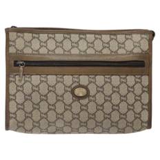 Gucci Vintage, Pre-owned, Dame, Beige, ONE SIZE, Tyl, Pre-owned Laeder clutches