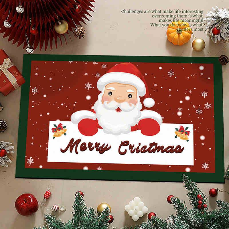 2024 New Christmas Diatom Mud Mat Bathroom Slip-Proof Floor Mat Home Decor Kitchen Absorbency Quick-Drying Carpet 40x60cm 16x24inch