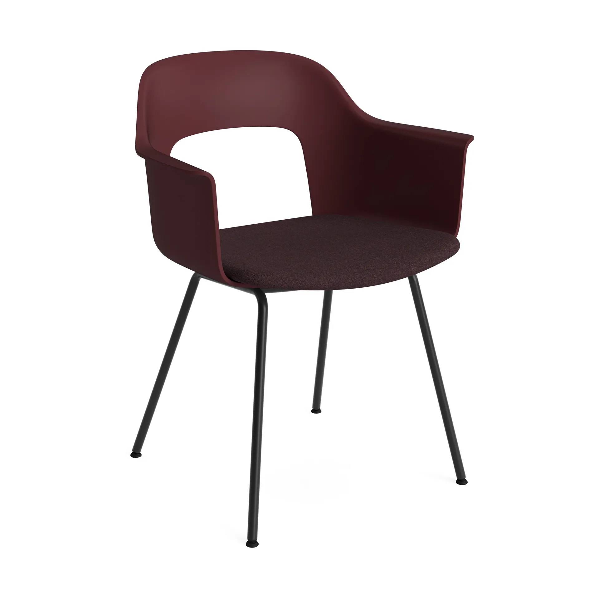 HAY Layout Armchair 213 karmstol Remix 373-bordeaux-svartlackerad stål