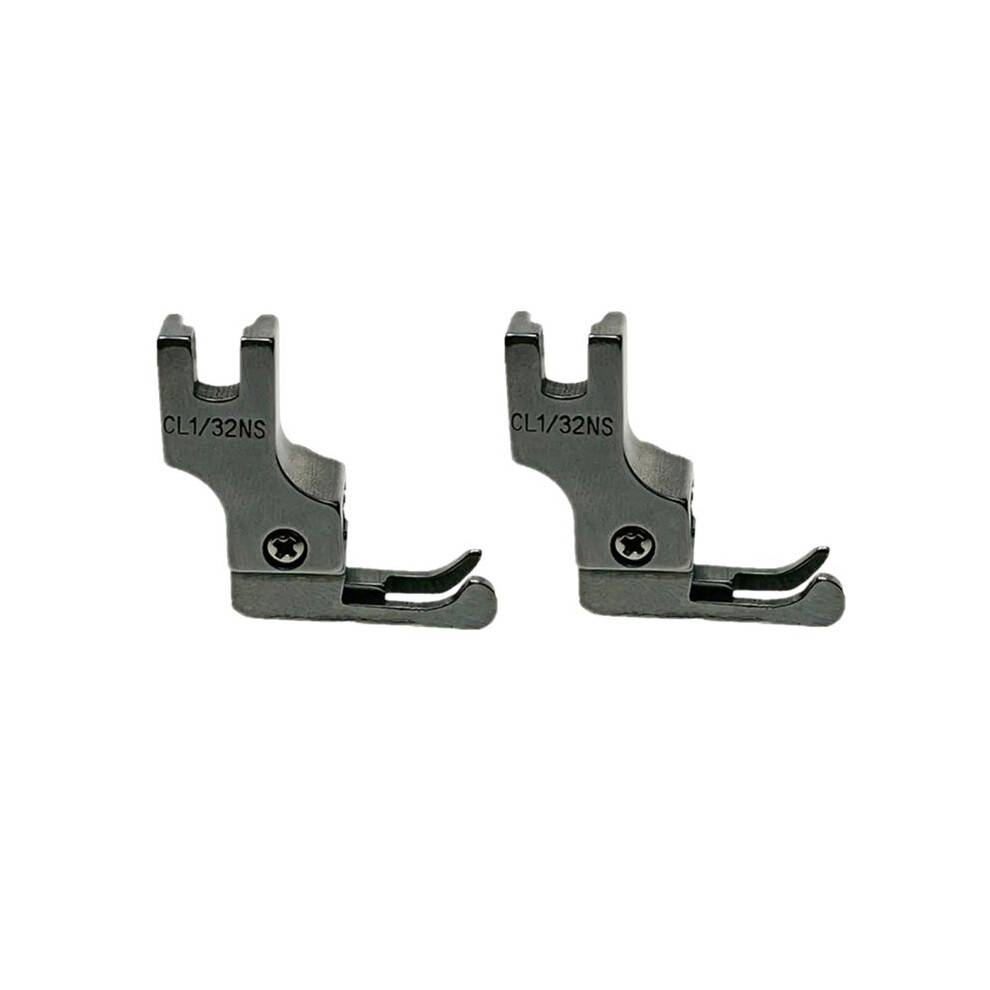 2Pcs Narrow Guide Presser Foot Industrial Lockstitch Sewing Machine Feet Zipper Universal Presser Feet,CL1/32NS(0.1)