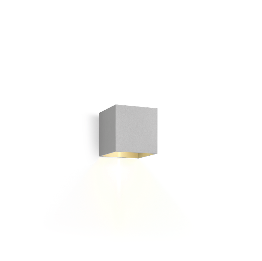 Box LED væglampe Wever & Ducré - Model 2,0 lys op/ned / Børstet aluminium / 2700 Kelvin