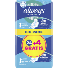 Always Ultra Day bind Normal med vinger str. 1 BigPack