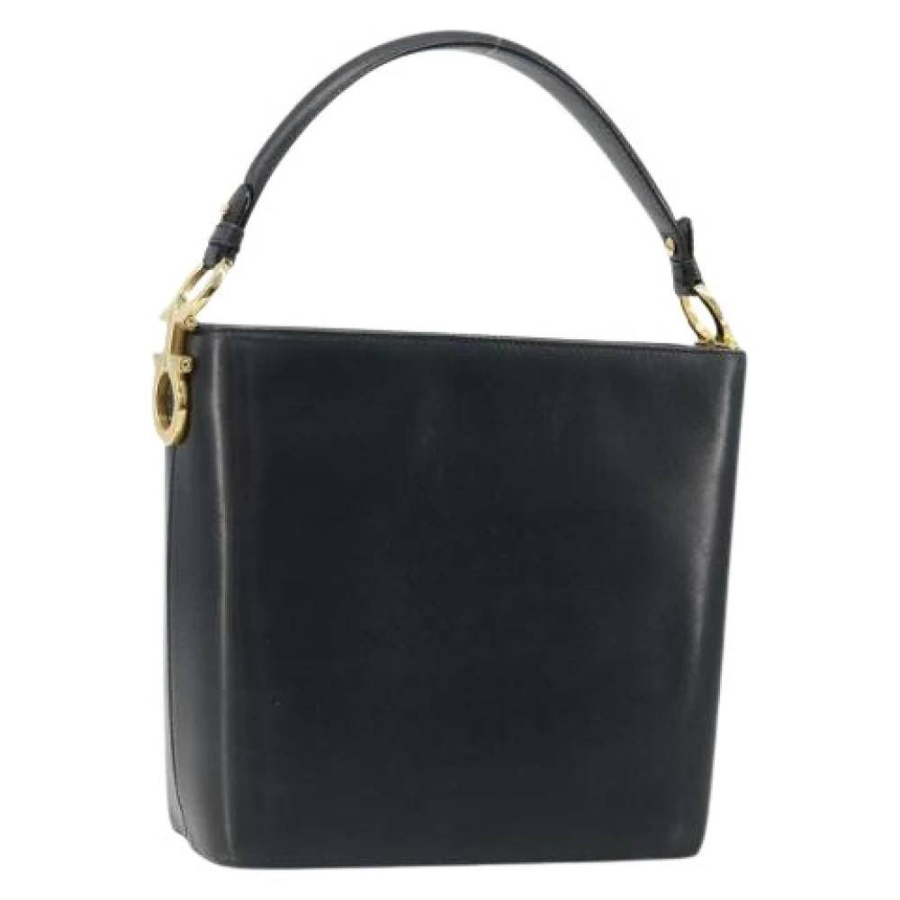 Salvatore Ferragamo Pre-owned Pre-owned Skuldertaske - Vintage - Dame - Sort - ONE SIZE - Uld