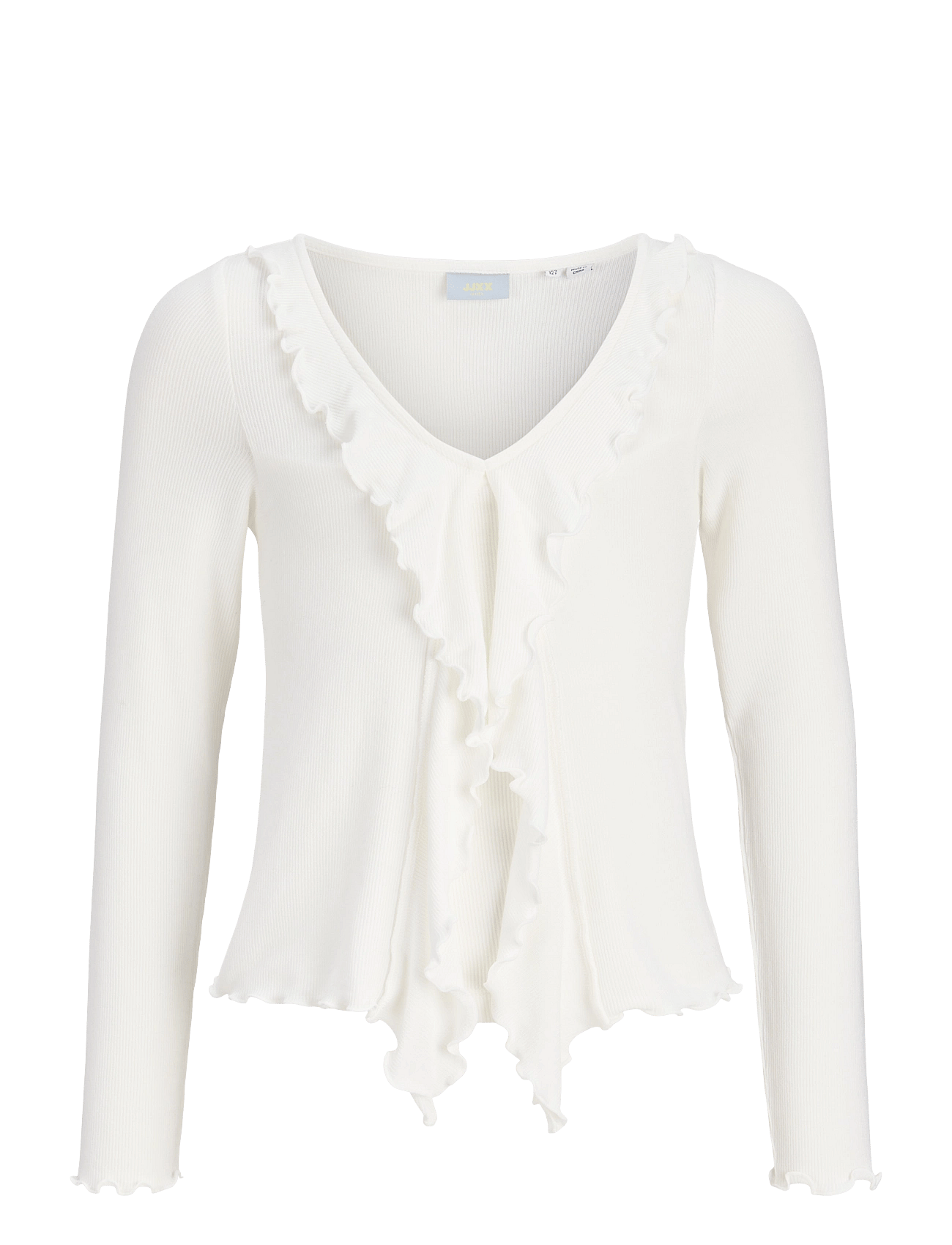 JJXX Kids Jxuma Ls Rib Bow Top Jrs Grl - Cream - 140