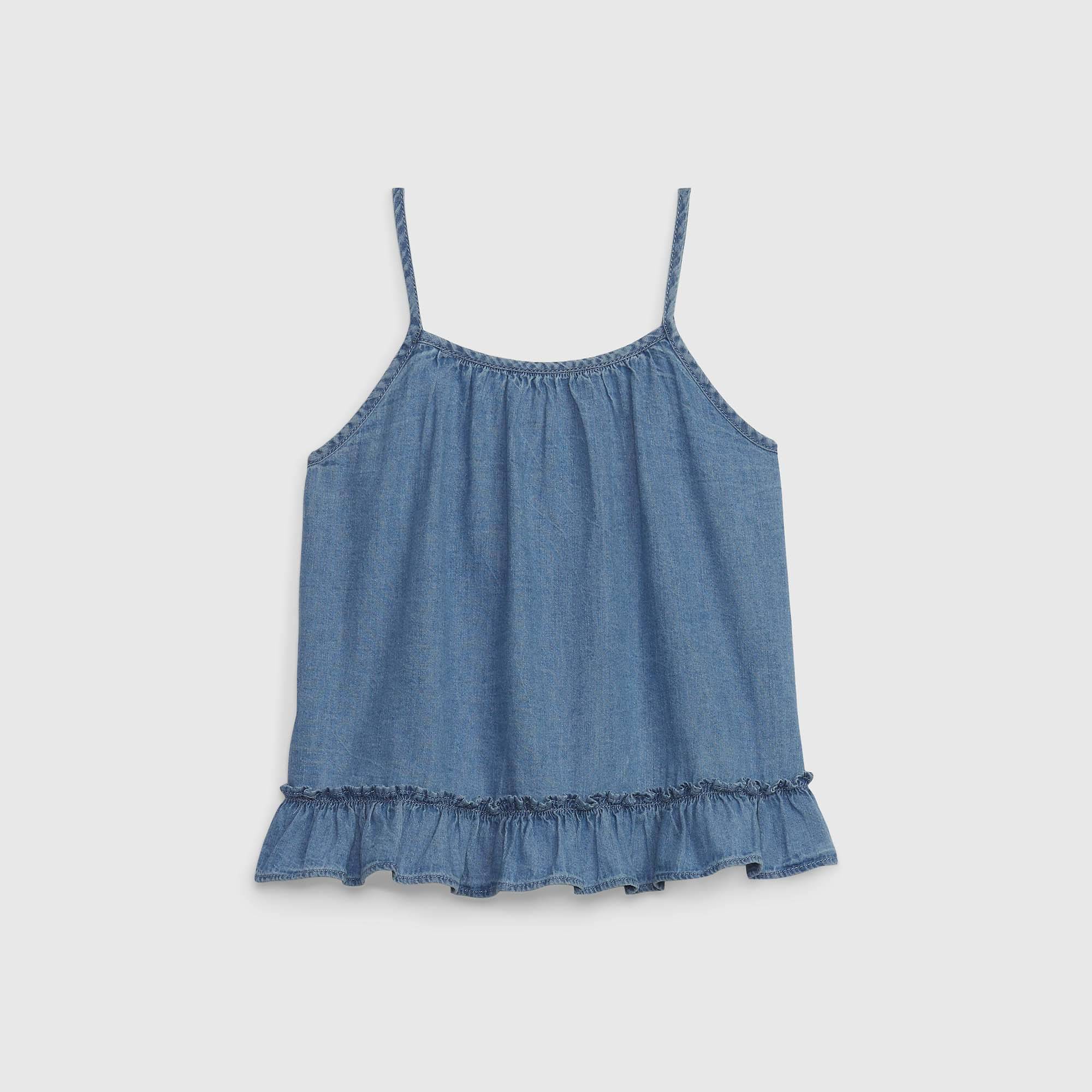 Ärmlös denimblus 664737 flickor