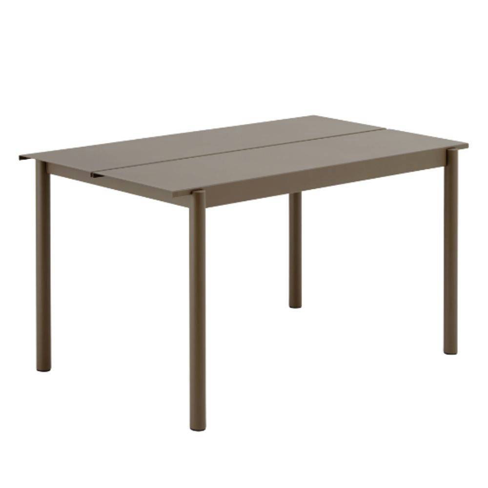 Muuto Linear Steel Havebord Taupe 140x75 cm