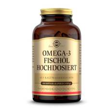SOLGAR® Omega-3 Fischöl hochdosiert | Kaltwasser-Fischöl mit EPA und DHA | Mehrfach ungesättigte Fettsäuren | mit 1764 mg Omega-3-Fettsäuren pro Tagesdosis | 100 Softgel-Kapseln