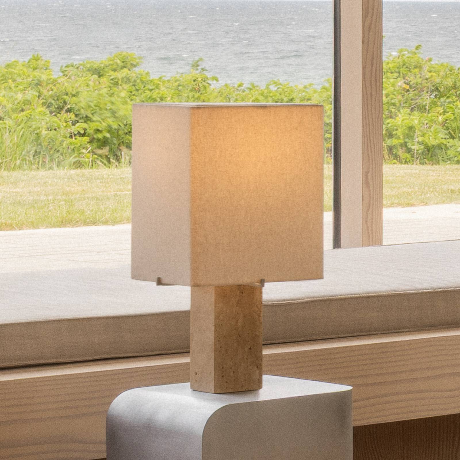 Audo Copenhagen Design bordslampa Nonna, Creme / bärnsten, Vardagsrum / matsal, Textil / tyger / siden, Design, Bordslampa