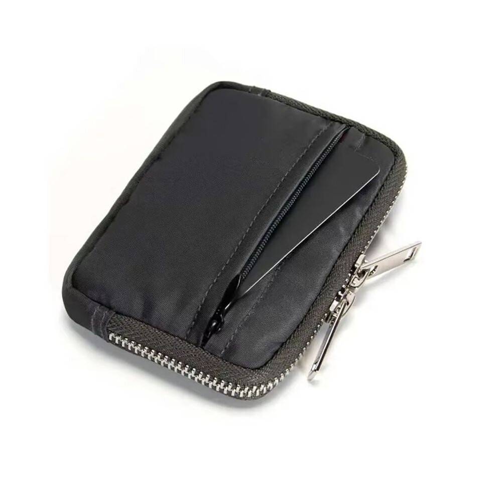 Men'S Wallet with Earbuds Storage - Multi-Functional Credit Card Holder and Coin Purse with Zipper for Travel