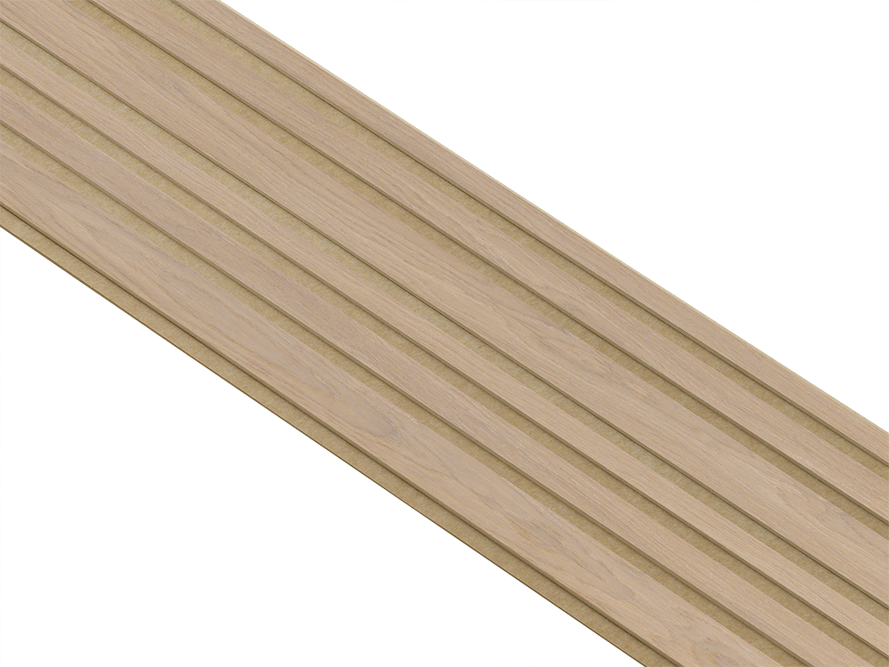 I-Wood Basic Mixed listebredde paneler, i natur ubehandlet - mål 16 x 300 x 2400 mm.