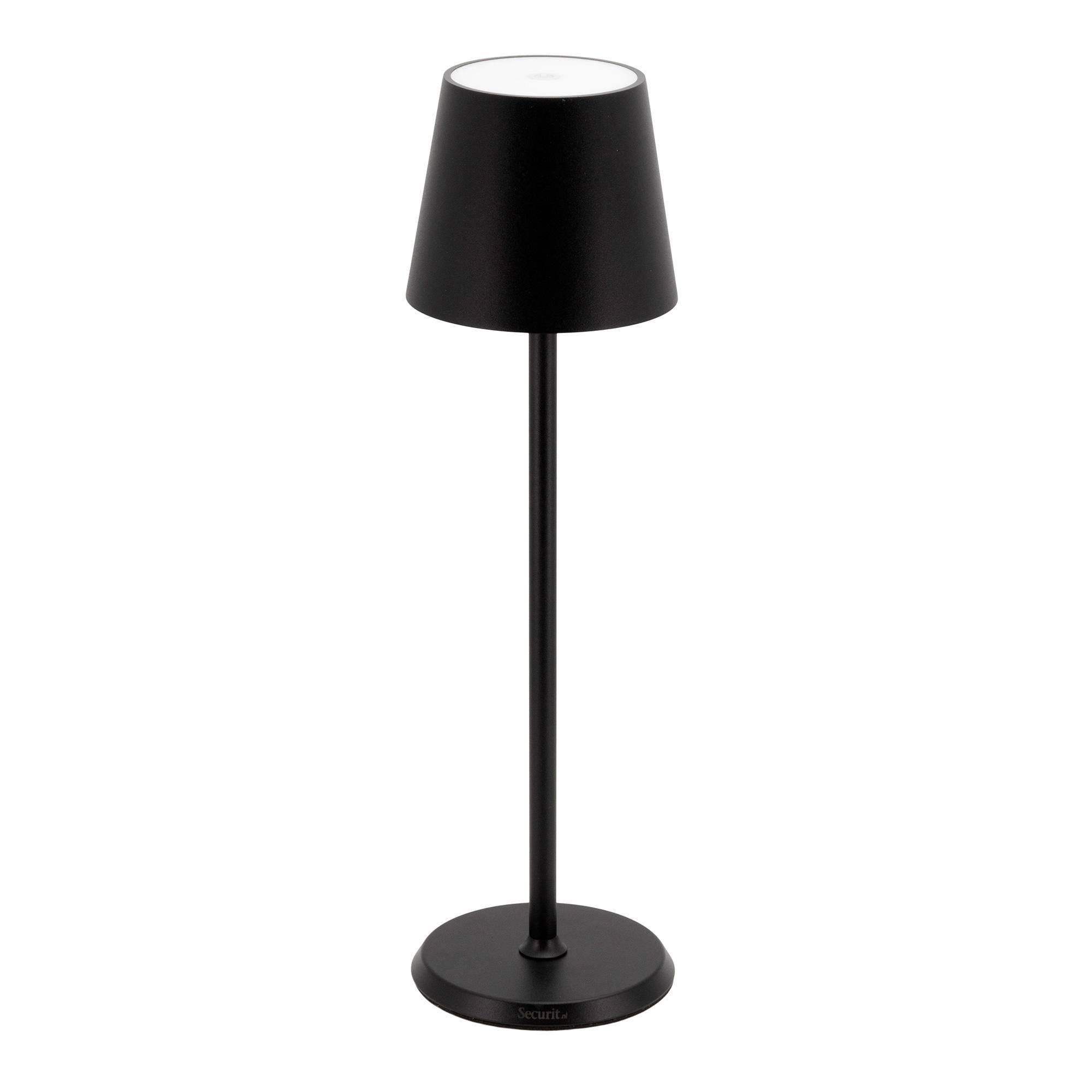 Genopladelig bordlampe Securit Feline, Sort.