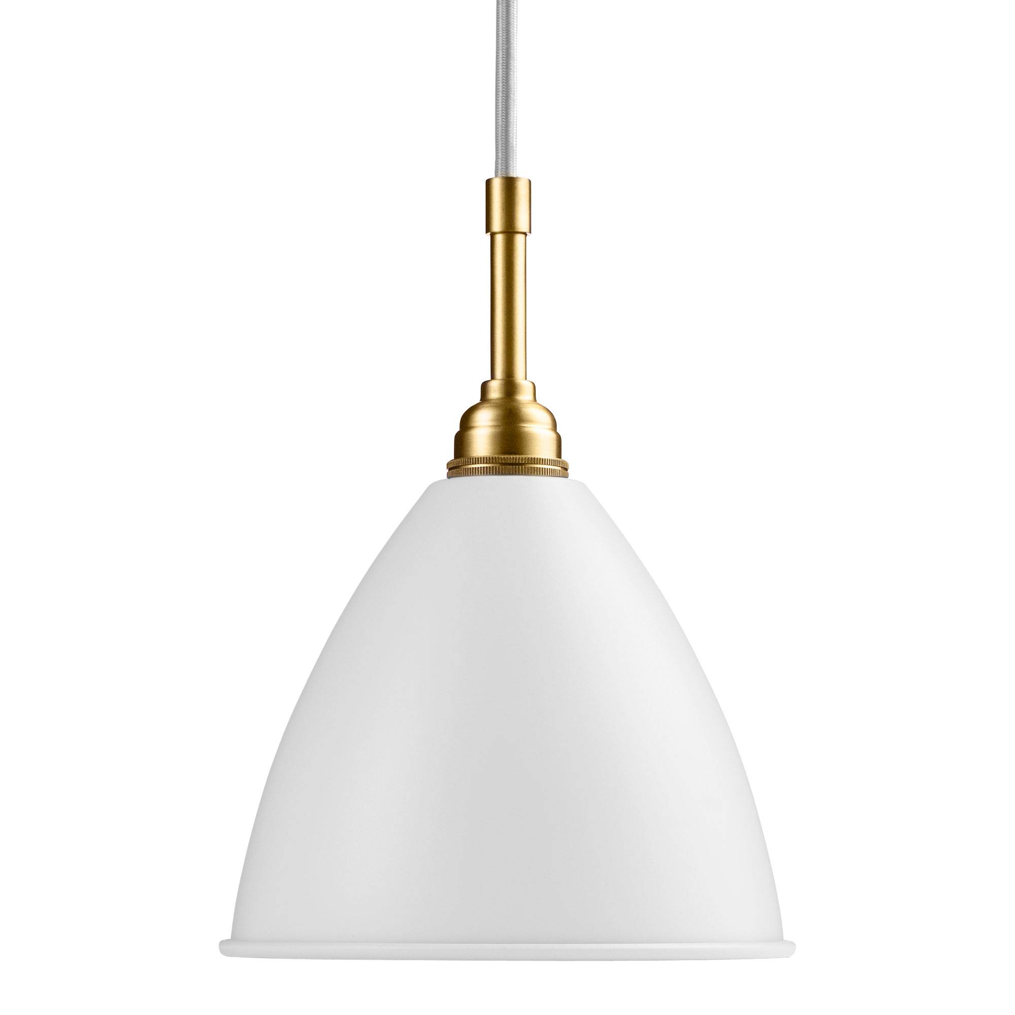 Gubi Bestlite BL9 Pendel Ø16 cm Soft White Semi Matt/Brass.