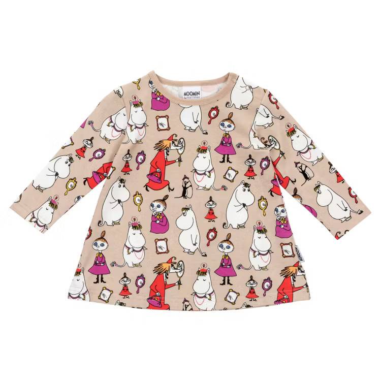 Mumin Speglar klänning baby beige: 74