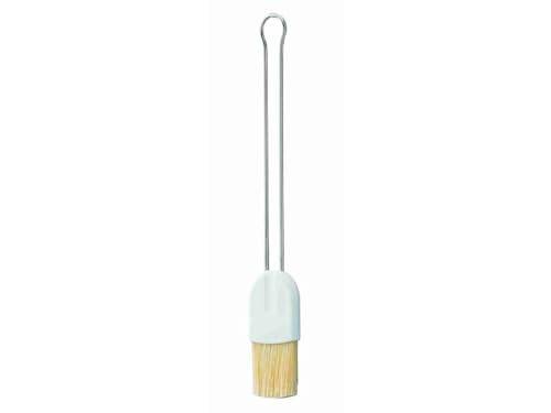 RÖSLE Bakpensel, högkvalitativ borste med rena naturborst för infettning och glasering, trådhandtag, rostfritt stål 18/10, 3,5 cm