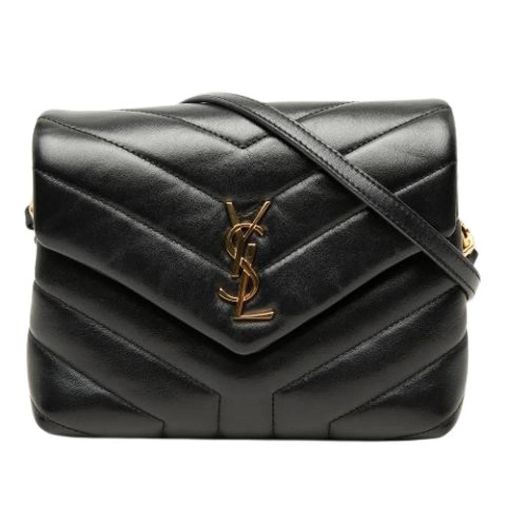 Yves Saint Laurent Vintage Pre-owned Loulou Skuldertaske - Vintage - Dame - Sort - ONE SIZE - Uld
