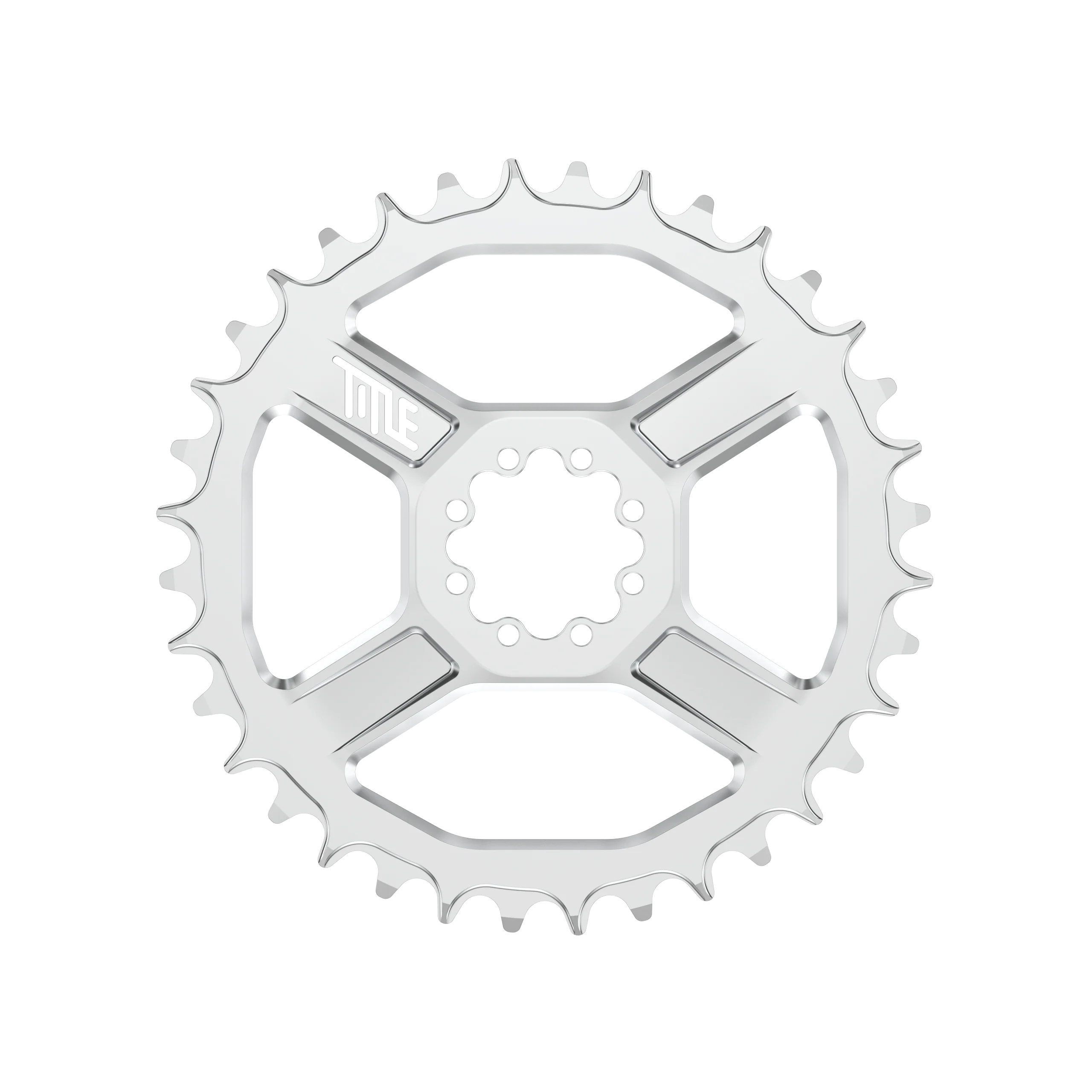 Title CR1 8-Bolt Chainring, Chrome / 36T / SRAM T-Type / 6mm Offset (36T)