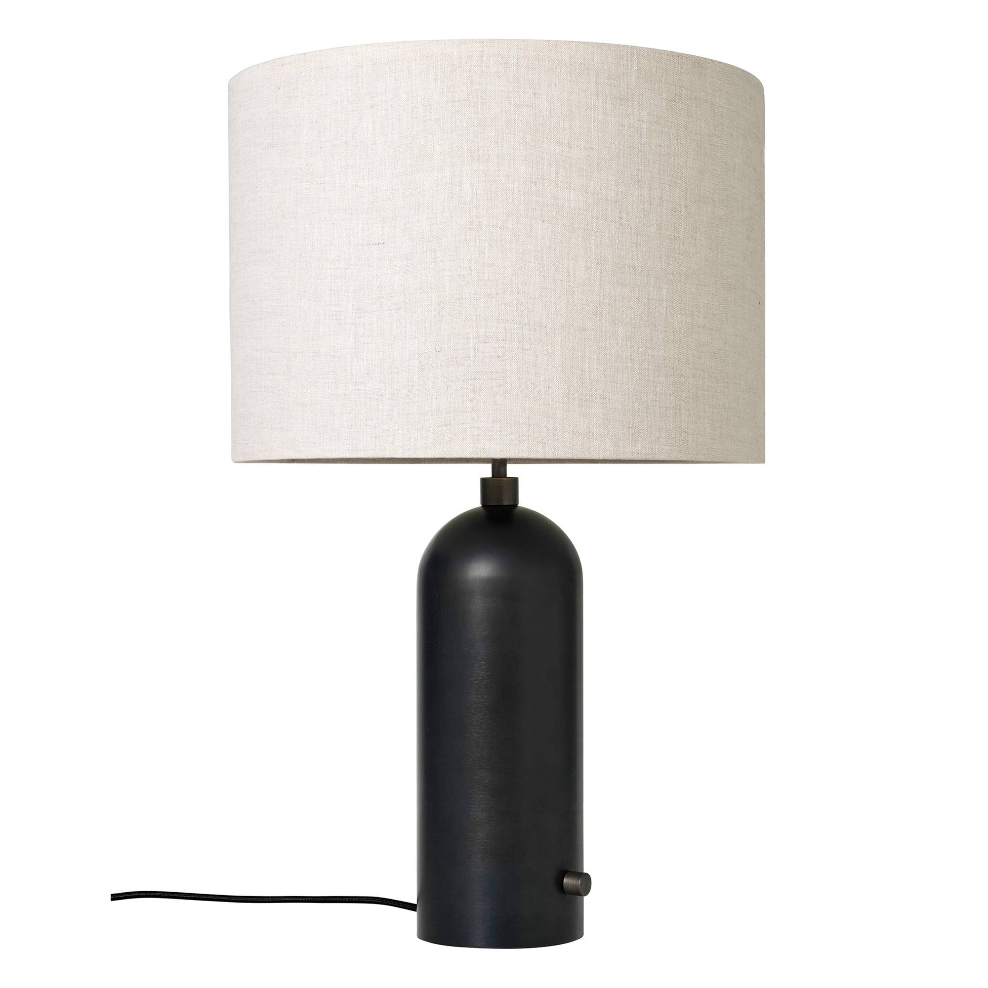 Gravity Bordlampe H65 cm Sort stål Kanvas skærm