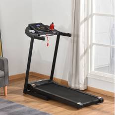 Sammenklappelig elektrisk løbebånd med 12 programmer, LED-display, kopholder og telefonholder til hjemmegym